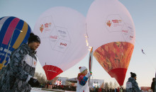 Sochi 2014 Olympic Flame took to the skies