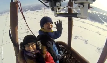 Snowy Flight Over Furano, Japan