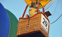 Crowds gather for balloon glow event