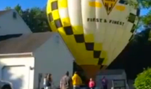 Police Drop In by Balloon