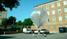 Infrasound balloons to detect distant explosions